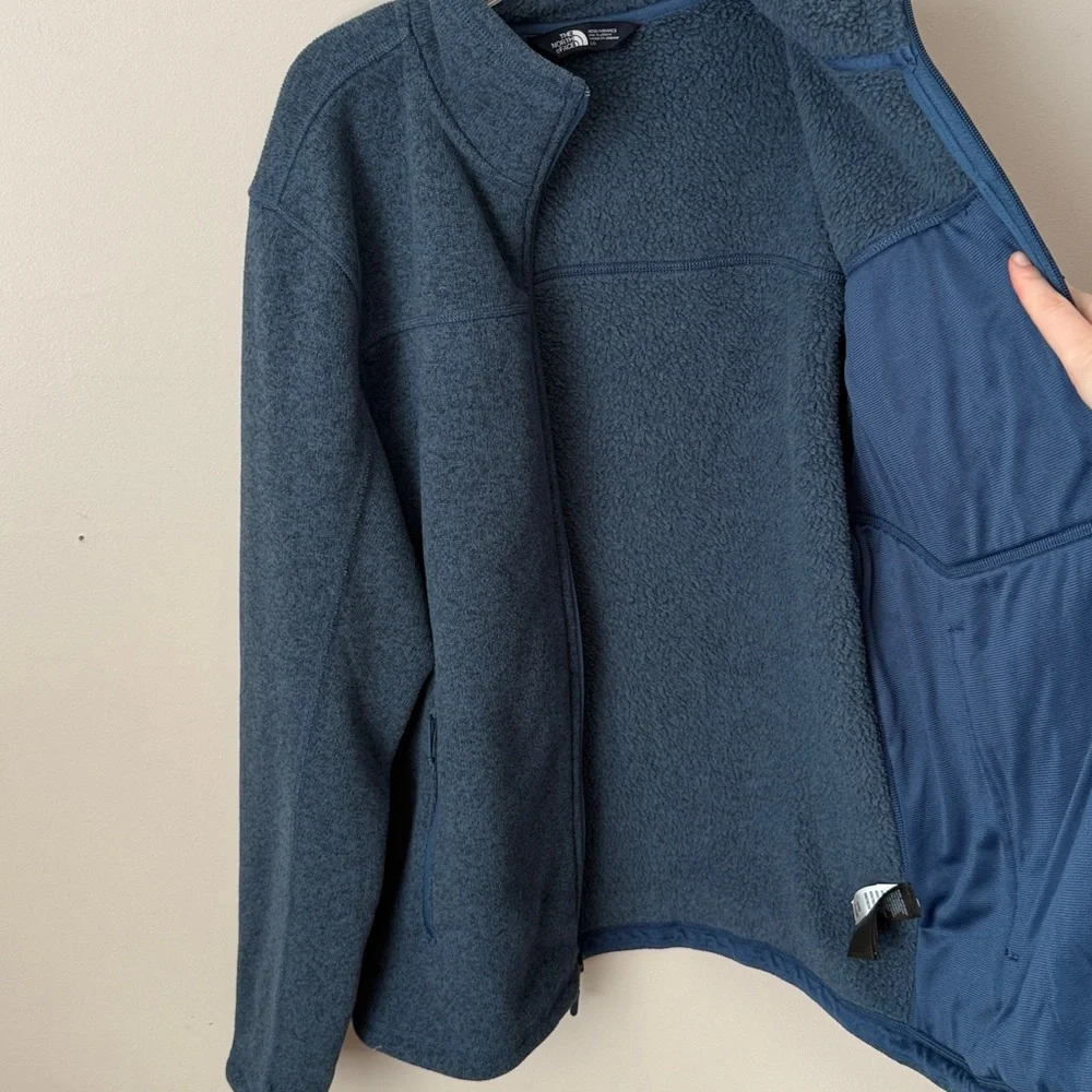 The North Face Men's Blue Gordon Lyons 1/4‎ Zip Fleece Lined Jacket Size Large
